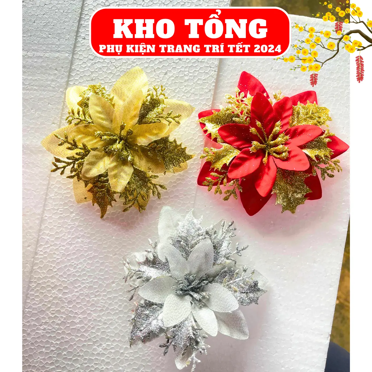 Bông hoa trạng nguyên làm oản, làm tháp trang trí tết 2024