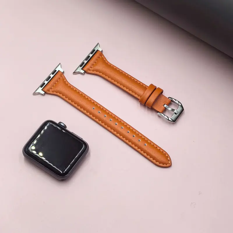 Dây đeo bằng da Microfiber cho Đồng Hồ thông minh Apple, Tương thích với S9 / 5 / 4 / 6 / Se /7/8, 49mm / 44 / 42 / 45mm, IWatch Ultra / 2 38mm / 40 /41, Dây đeo đồng Đồng Hồ thời trang mỏng cho phụ nữ,dây đồng hồ thông minh,dây apple ultra,strap Phụ Kiện 5