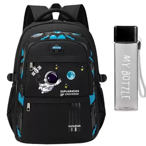 Tas Astronot Free Botol Minum- Tas Ransel Sekolah Anak Laki - laki Perempuan SD Smp Fashion Motif