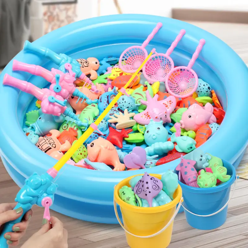 Đồ Chơi Phao Câu Cá Cho Bé Nam Châm 42 Chi Tiết Tặng Kèm Đồ Bơm Tay - Bộ Câu Cá Giải Trí Cho Bé 1