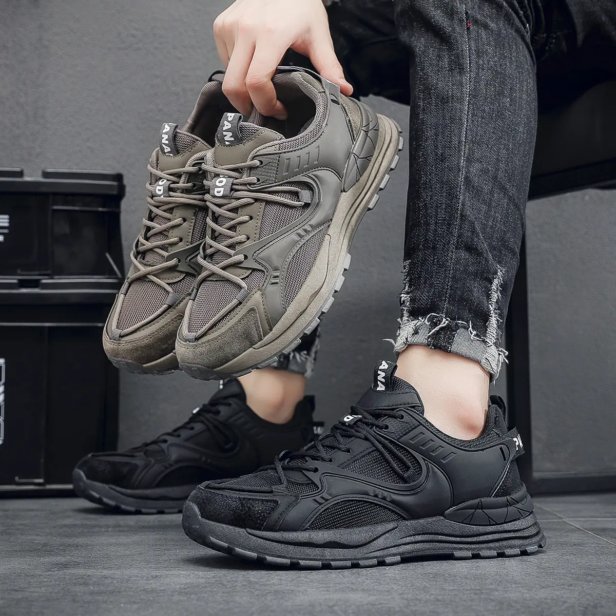 PANARYBODY Sepatu sneakers karet pria model terbaru casual kualitas bagus kasual modis trendy kekinian nyaman untuk olahraga maupun kerja Sport Q240 Shoes