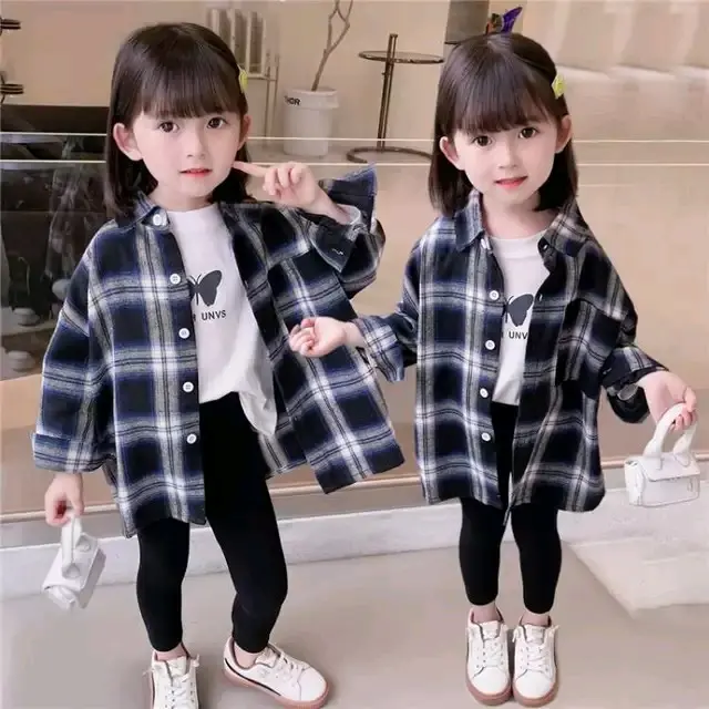 [1-5 tahun] Setelan legging anak kemeja + legging no inner