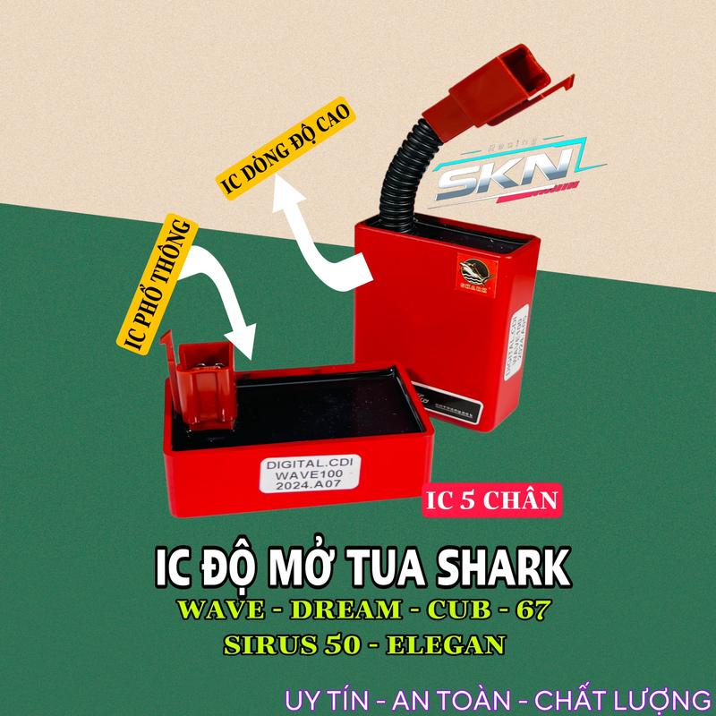 ic SHARK mở tua cho xe Dream Wave cub 67 sirius 50 + mobin sườn Phụ Tùng