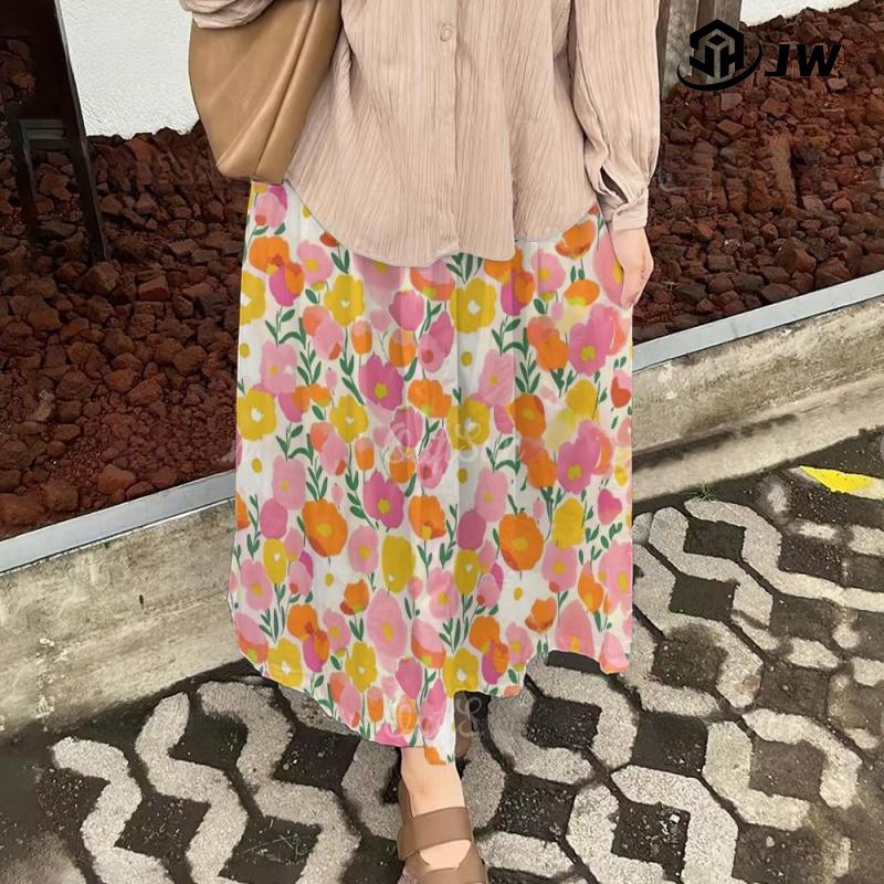Product Introduction of Baju Raya 2025 Viral Nude Blouse Puff Sleeve Muslim Shirt Long Dress Korean Style Muslimah Small Floral Muslim Shirt + Skirt Set 26