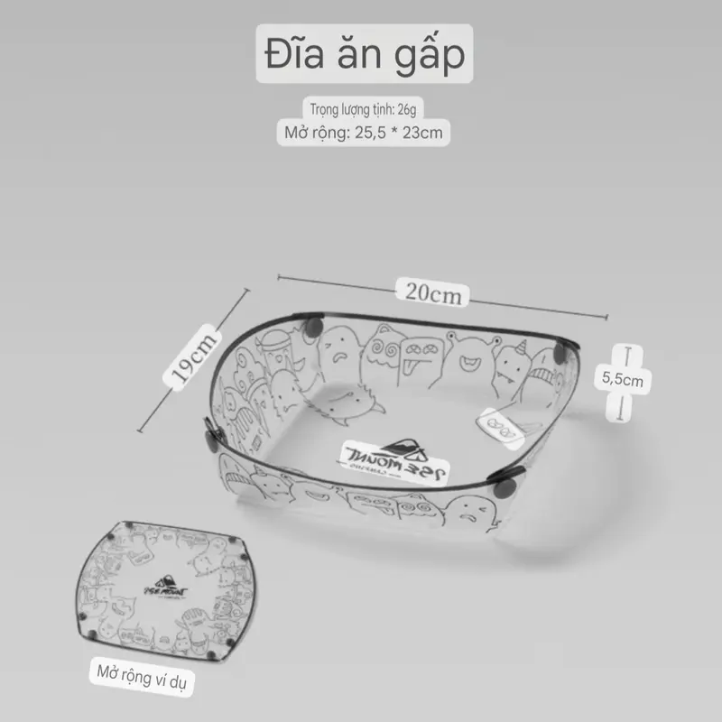 Bát Đĩa Gấp Gọn Cắm Trại Dã Ngoại Ngoài Trời 0