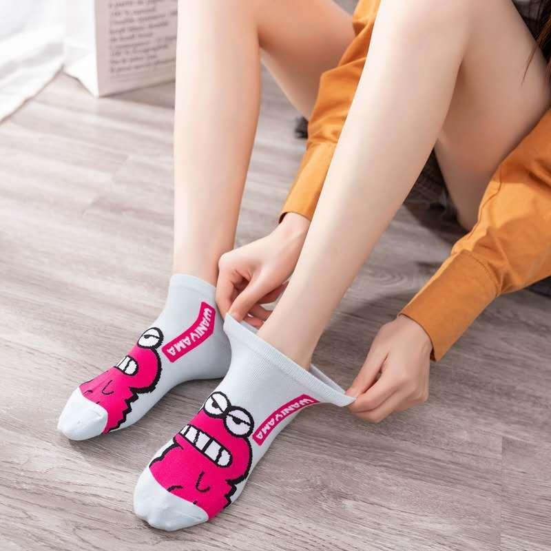South Korea Flat Sock Children's Xiaoxin Cartoon Women's All Cotton Socks Japanese Cute Cartoon Socks New Trendy Socks Lady Comfort Lingerie 2