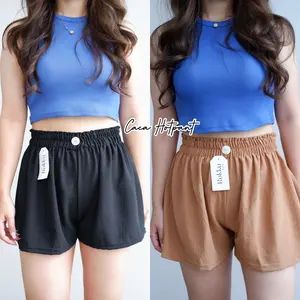 Caca Hot Pant - Short Pants Crinkle Airflow - Hotpant Shorts Celana Pendek Wanita Polos Santai