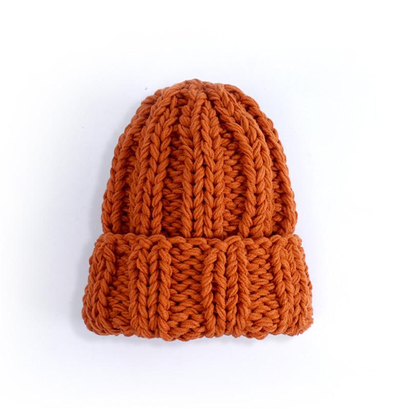 Product Introduction of Winter Knitted Beanies Hat Thick Soft Warm Coarse Large Knitted Solid Hat Female Ice Ski Bonnet Skullies Beanies Hat Cap 26