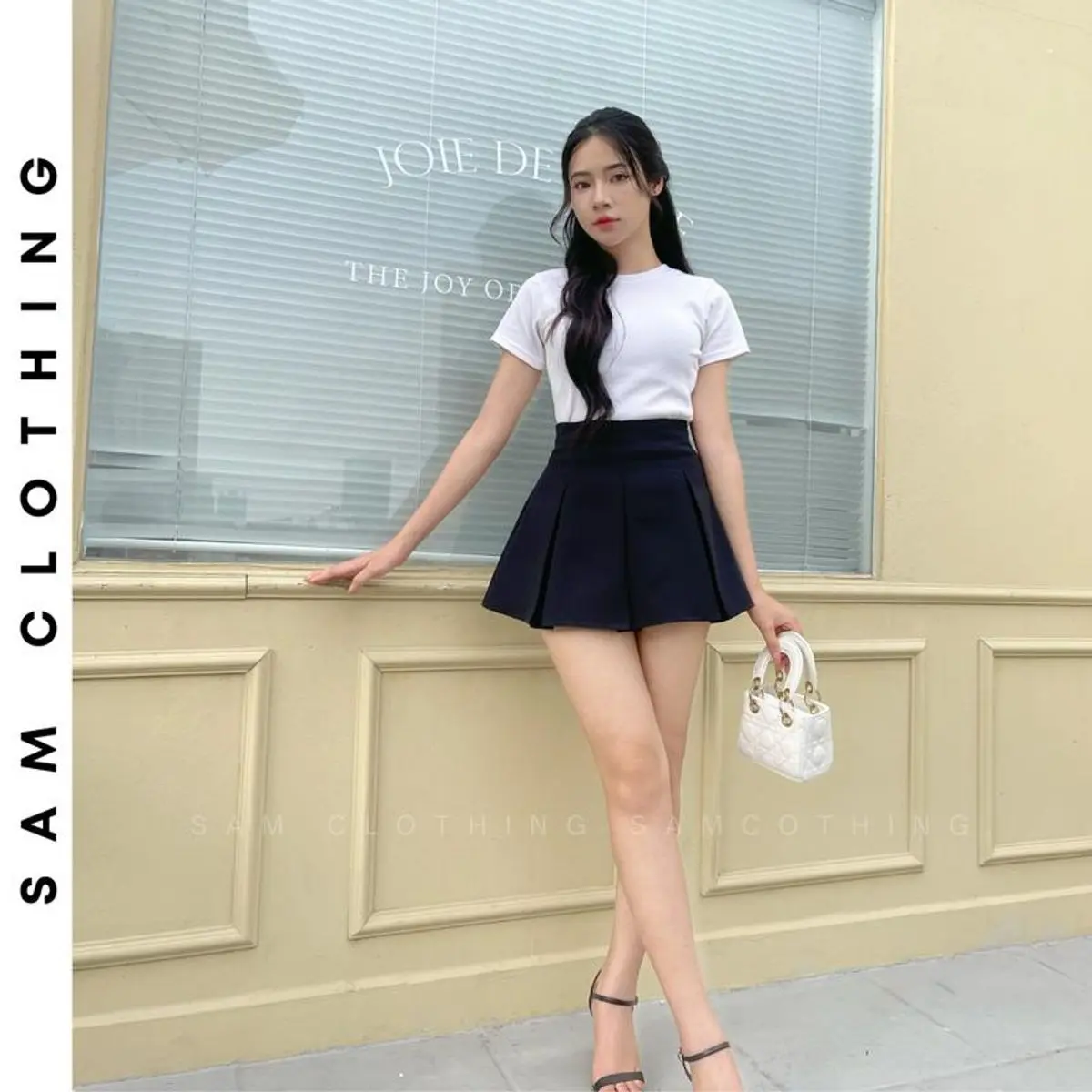 Chân váy ngắn xếp ly to Chân váy Tennis xếp ly to hai lớp có quần bảo hộ mã SA08-CV08 A1