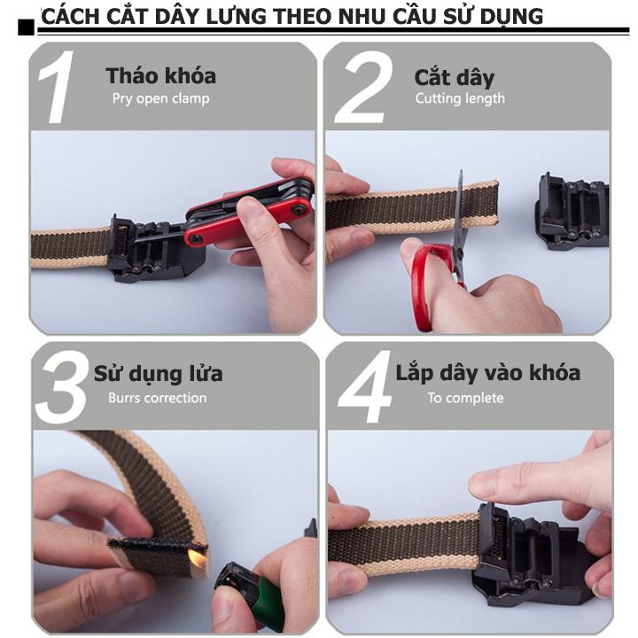 Product Introduction of Dây Nịt Nam Cao Cấp, Thắt Lưng Nam Vải Dù Mặt Khóa Hợp Kim Thép Chống Ghỉ Dây Bền Đẹp 4