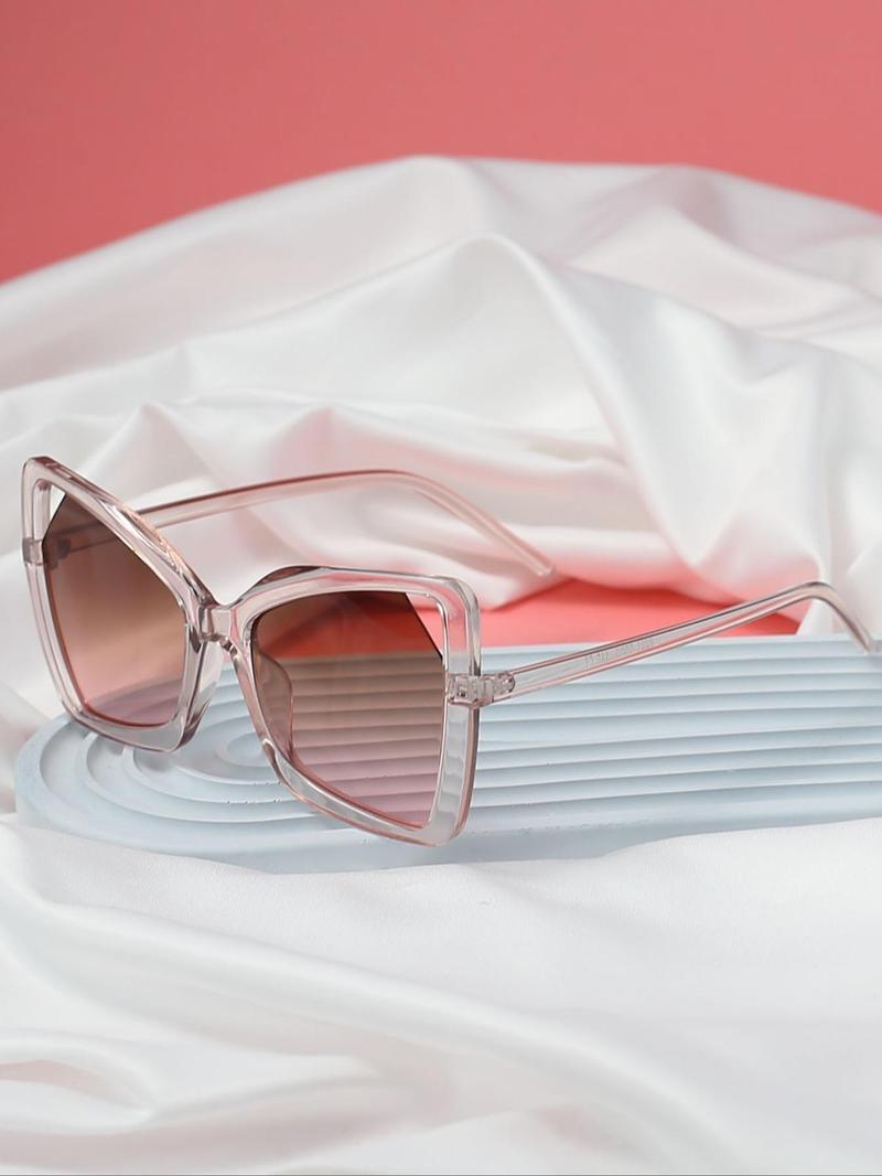Product Introduction of Unisex Fashionable Cat Eye Frame Sunglasses, Trendy Casual Hollow Out Design Sunglasses for Everyday Use, Fashion Accessories for Outdoor Activities 4