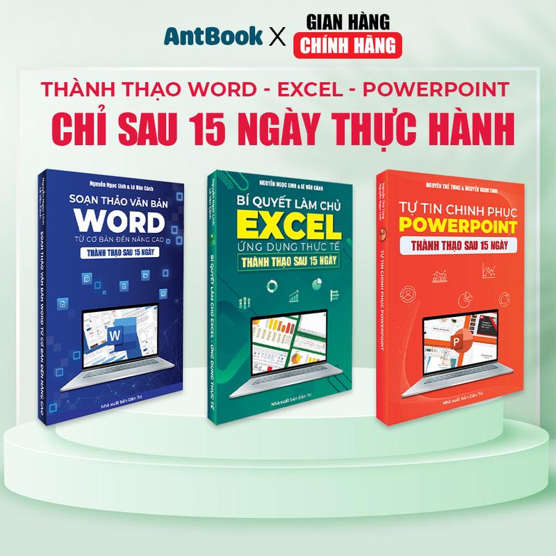 Sách Word - Excel - Powerpoint Bộ 3 Cuốn Tin Học Văn Phòng - Từ Cơ Bản Đến Nâng Cao