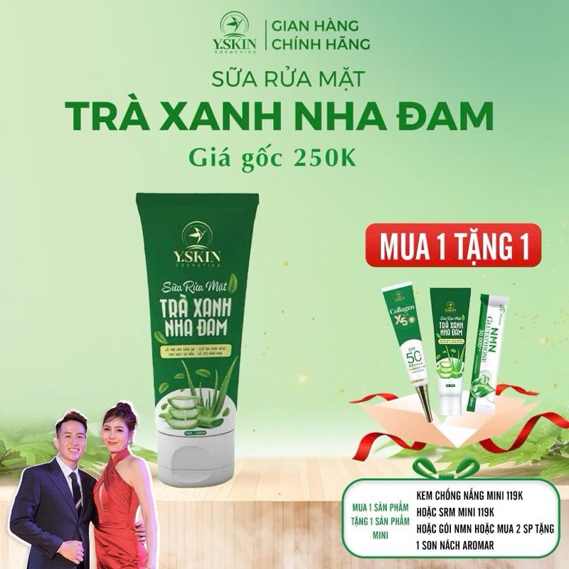 [ MUA 1 TẶNG 1 ] Sữa Rửa Mặt TRÀ XANH NHA ĐAN [Y.SKIN] dung tích 100 ml Skincare Làm Đẹp Da Dưỡng Ẩm Da Nữ ( ( Mua 1 sp tặng 1 srm mini hoặc 2 nmn mini Mua 2 sp tặng 1 son nách )