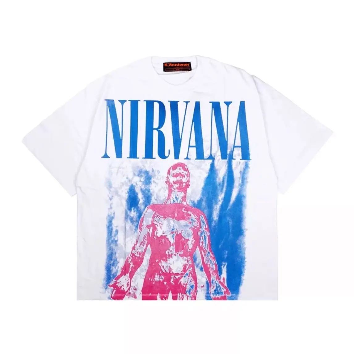 Kaos Oversize Band Nirvana Sliver Putih