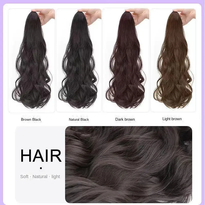 Tóc Giả Thời Trang Cho Nữ, Tóc Đuôi Ngựa 22 Inch, Tóc Xoăn Dài / Tóc Thẳng, Tóc Nối Tóc Đuôi Ngựa Women 1