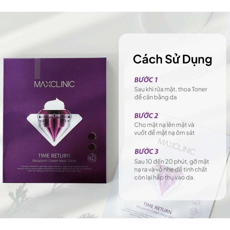 Mặt Nạ Dưỡng Da Maxclinic Time Return Melatonin Cream Mask Sheets 1 Miếng 6