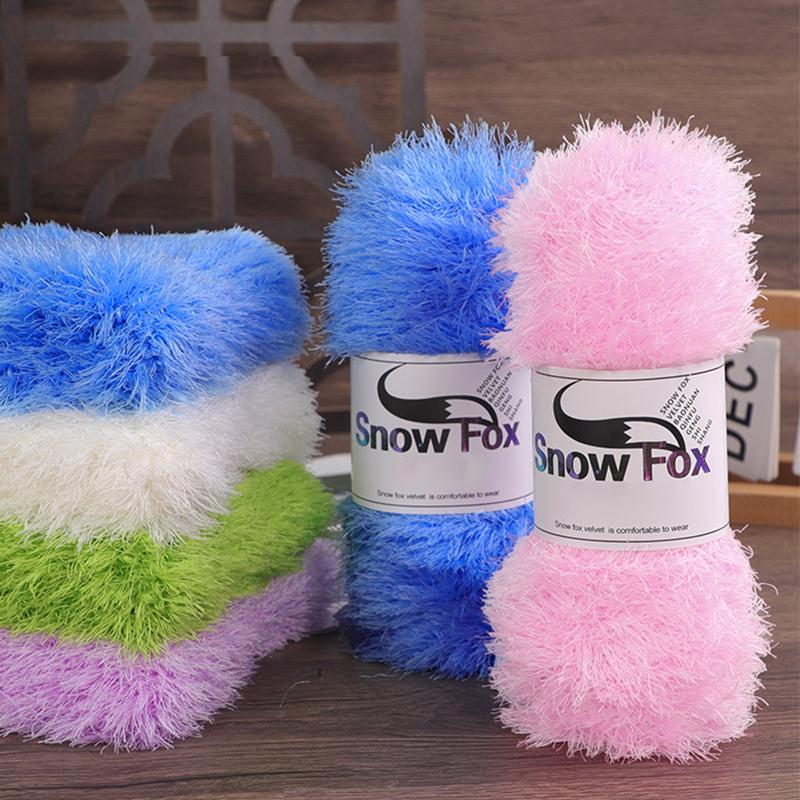 Product Introduction of 98g/Roll Double-Sided Fluffy Knitting Yarn DIY Hat Scarf Sweater Winter Warm Crochet Thread DIY Sewing Accessories 22