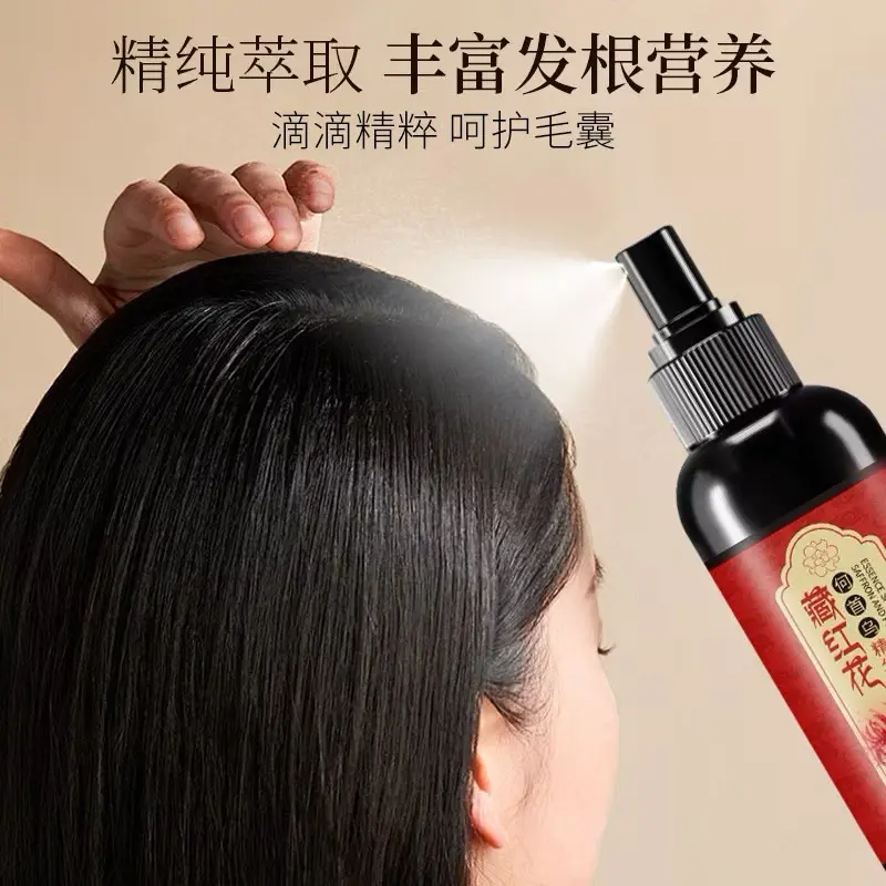 Xịt Dưỡng Tóc Đen Nghệ Tây Nội Địa Trung- Đánh Bay Tóc Bạc, Cải Thiện Tóc Khô Sơúp Tóc Đen Suôn Mượt 100ml 4