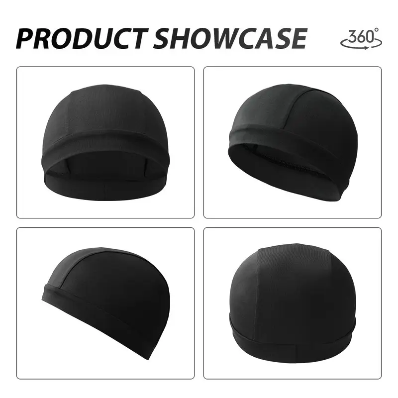 Solid Color Cycling Helmet Liner Cap, Sweat-absorbing Quick Drying Cycling Liner Cap, Multifunctional Elastic Helmet Liner Cap, Breathable Comfortable Cycling Liner Cap for Outdoor Sports Use 5