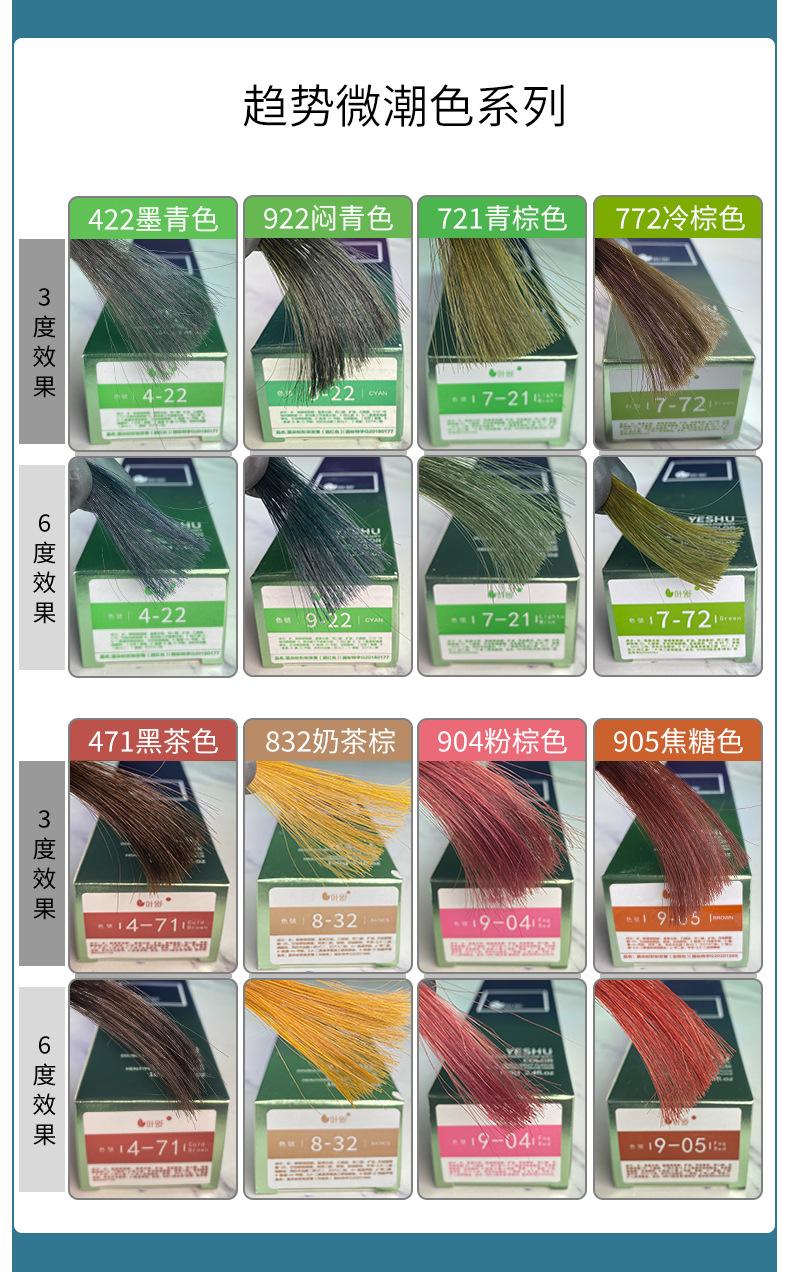 Product Introduction of Krim Berkhasiat, Ye Shu, Khas untuk Salun Kecantikan, Warna Gelap, Krim Penyamakan Tunggal, untuk Salun Rambut, Tidak Berbau, Krim Pengilangan Ammonia, Jualan Massa Dye Hair 7