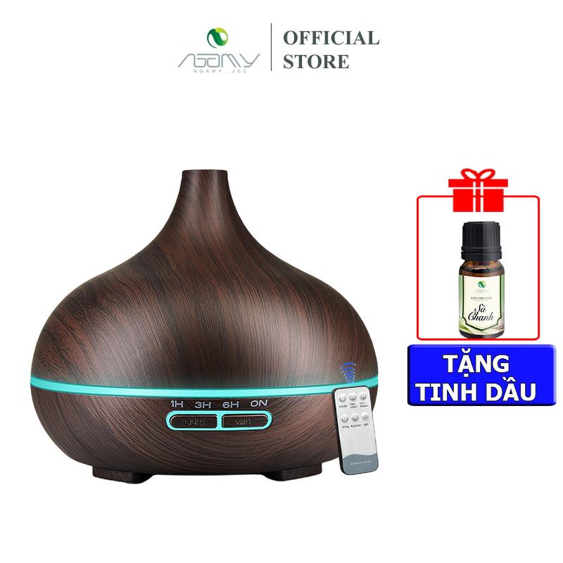 Máy Xông Tinh Dầu Phun Sương Cổ Cao MKT15V Dung Tích 550ml Có Chế Độ Hẹn Giờ, Đèn Led 7 Màu, tạo độ ẩm, phun tinh dầu Máy Khuếch Tán Tinh Dầu