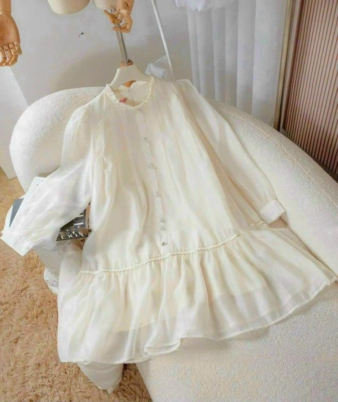 Váy Bầu Tơ Hai Lớp Mềm Mại Xinh Xắn Nữ Women 3