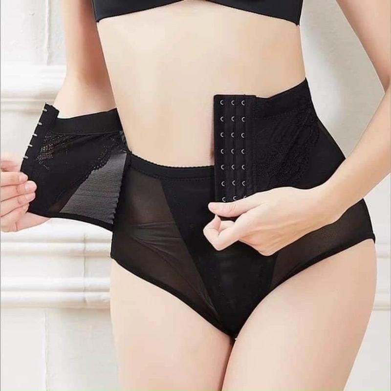 Quần Gen Nịt Bụng Cạp Cao với chất vải ren Thun Cotton, Có Móc Cài ,Giảm Eo ĐỊnh Hình Vòng Eo Cao Cấp Nữ Voi Lịch quần  định