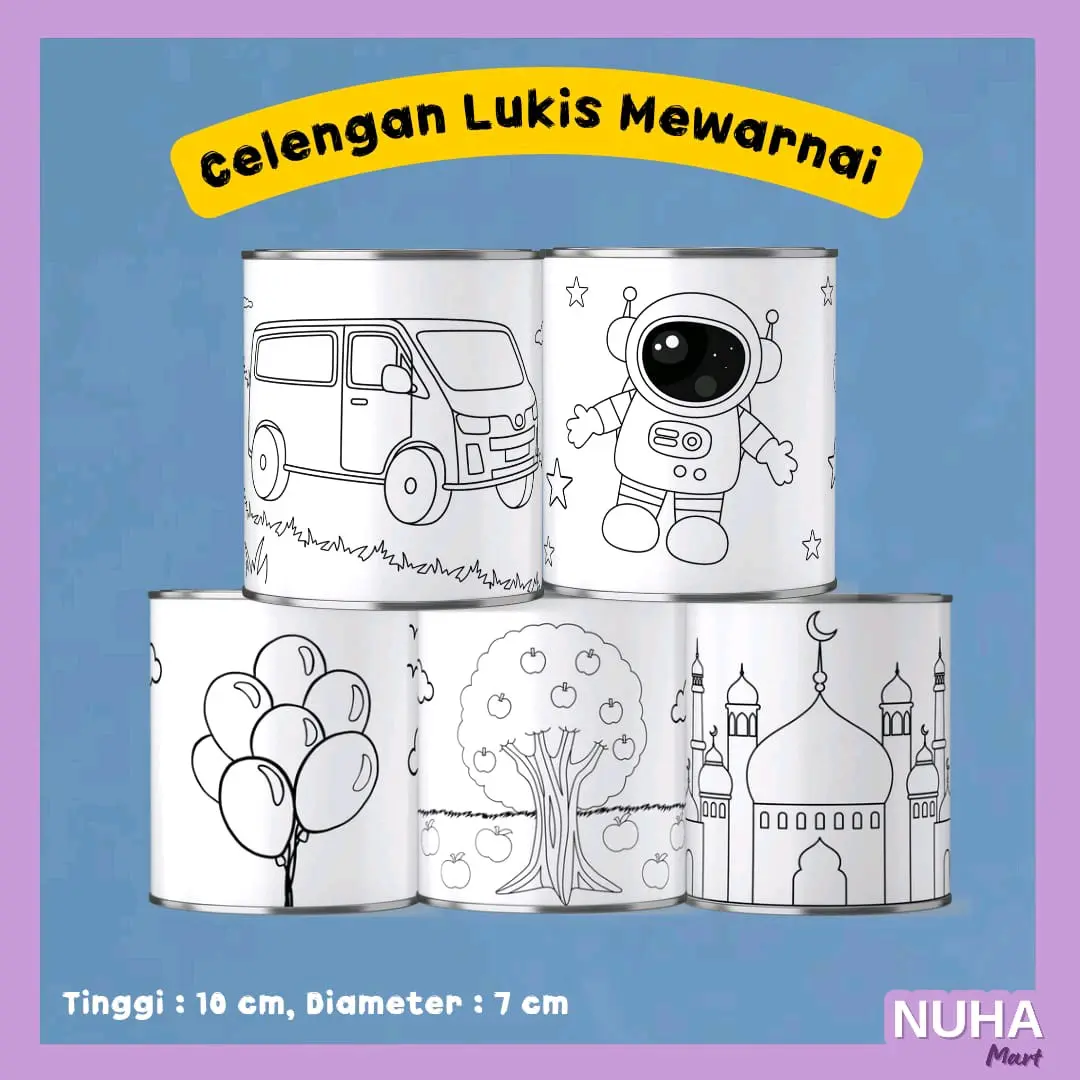 Celengan Lukis Mewarnai Mini 10x7 cm Kreasi Edukasi montessori sensory Anak Hampers Souvernir Acara Hadiah Menabung Tabungan Lomba sekolah paud TK