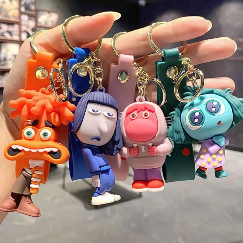 Cute Cartoon Character Design Keychain, 1 Count Silicone Keychain, Multifunctional Car Interior Decoration Accessories for Women & Men