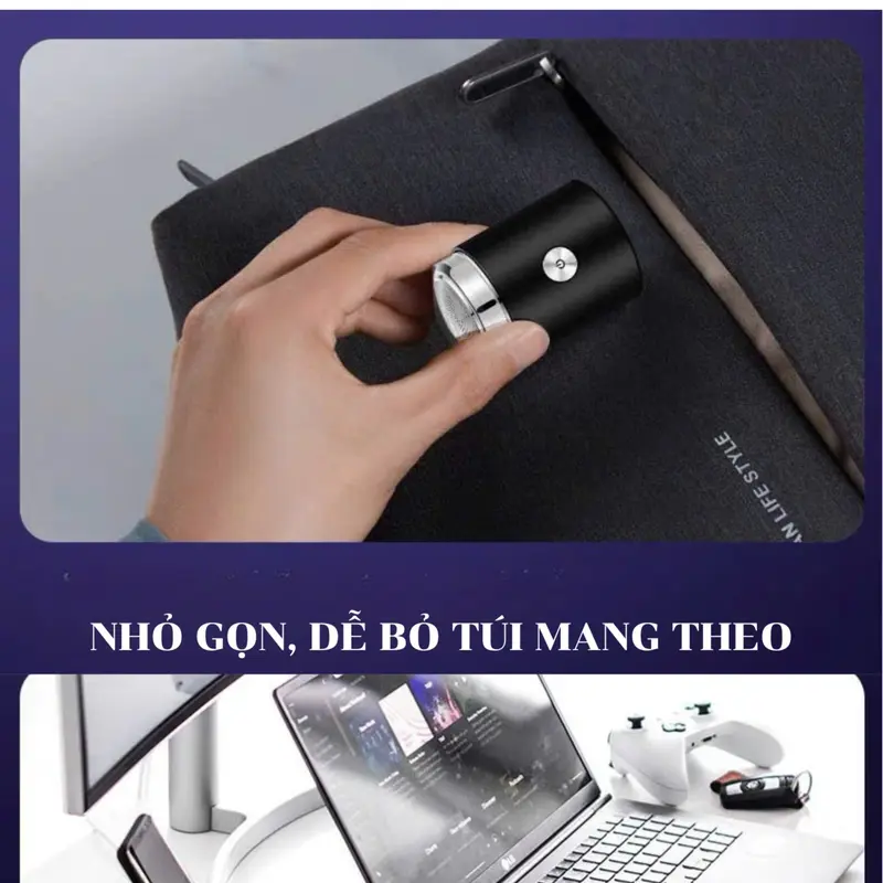 Máy cạo râu điện cho nam ( tặng 5 lưỡi dao thây thế) , dao cạo râu mini sạc USB, máy cạo râu mini, daocaorau,daocaorautienloi 5