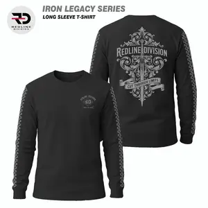 REDLINE CLOTHES Kaos Pria Distro Lengan Panjang IRON LEGACY SERIES 100% Katun Combed 24s Premium