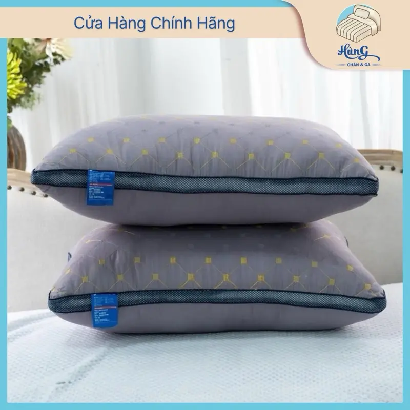 Ruột gối kim cương ghi loại 1kg 1 chiếc, loại gối êm ái là lựa chọn tốt nhất cho giấc ngủ của bạn sau những giờ làm việc mệt mỏi kích thước 48 x 74 cm