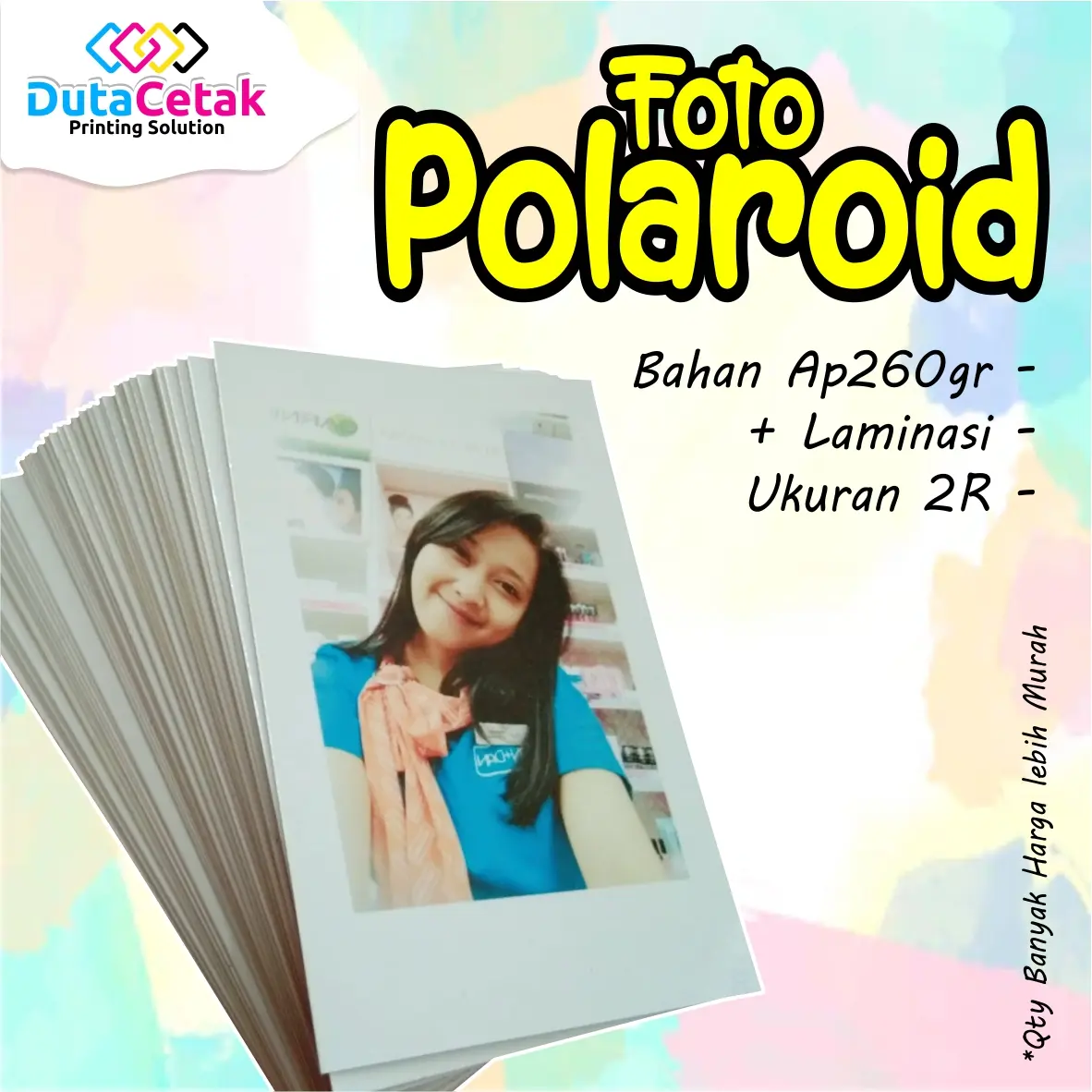 Cetak Foto Polaroid Ukuran 2R Custom foto sesuai keinginan (9X6cm)