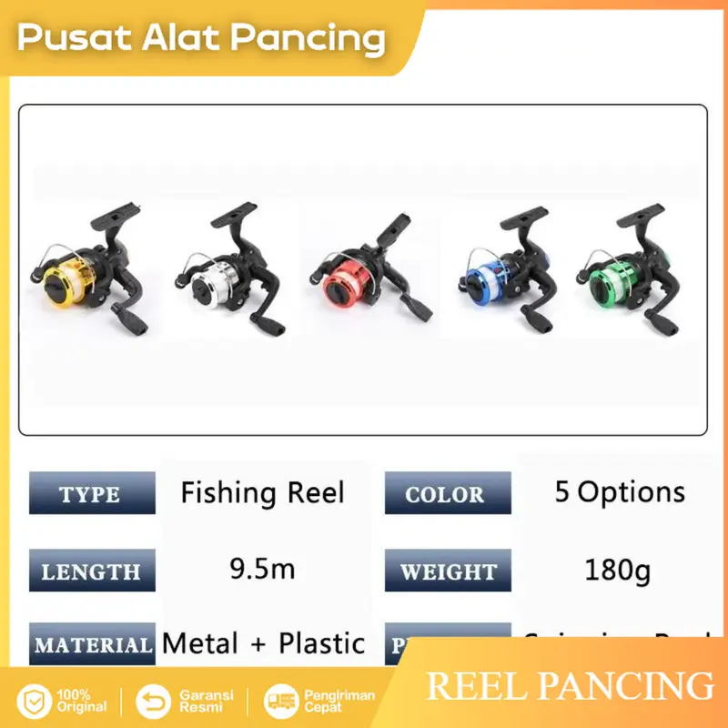 Pusat Alat Pancing - Reel Pancing BH200 Gulungan Putar Rell Rill Pancing Katrol Kerekan Pancing Fishing Reel Spool Plastik Pancing Rill Bisa Untuk Pancing Ikan Laut Katrol Kerekan Roda Putar 3