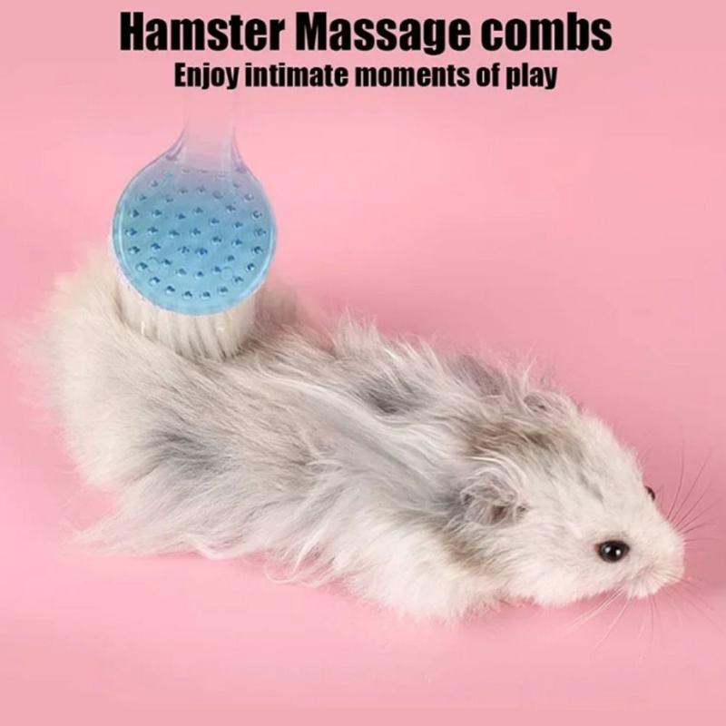 Product Introduction of Small Animal Grooming Tools Soft Small Hamster Brush Round Head Long Hair Hedgehog Bathing Brush Hamster Cleaning Brush Bath Mini Brush Bear Cleaning Comb Cleaning 11