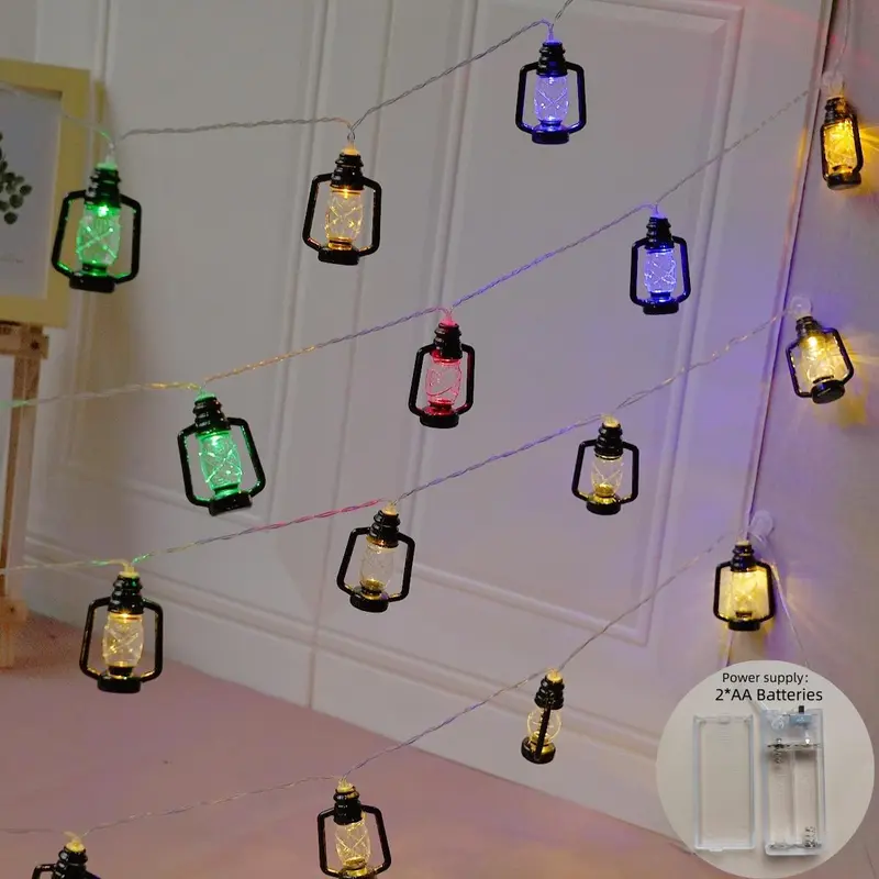 Vintage LED Light String, AA Batteries Required LED Light String, Decorative Light for Indoor & Outdoor, Home Decor 5
