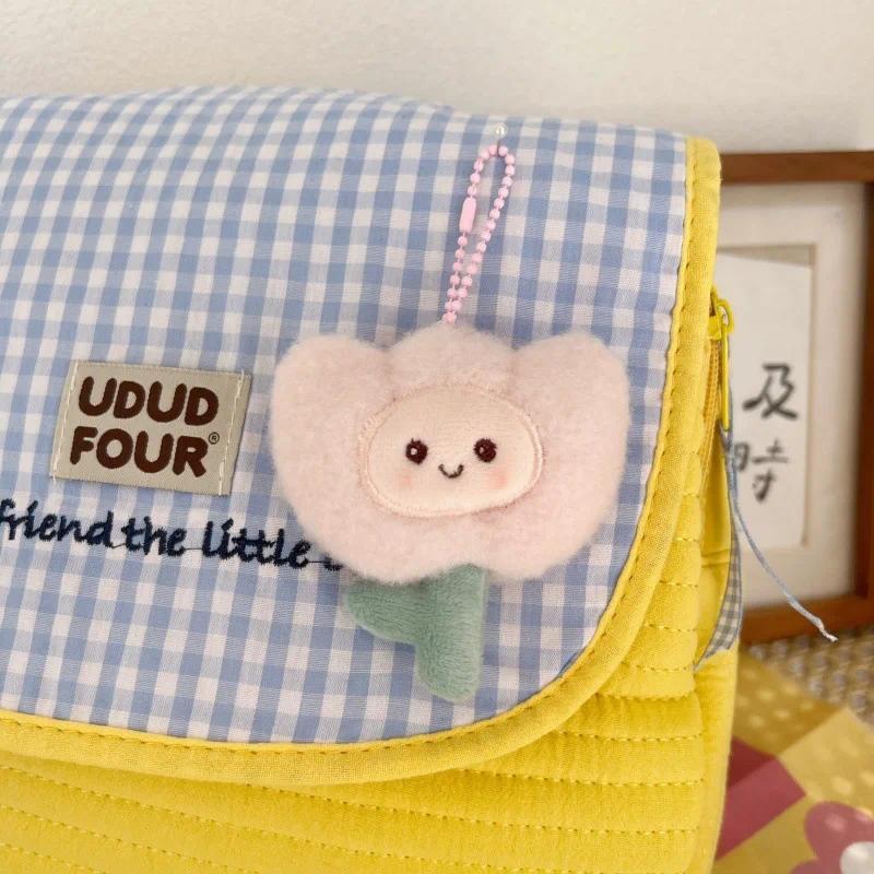 Product Introduction of Plush Keychain Kawaii Cartoon Tulip Soft Stuffed Flower Dolls Bag Pendant Decoration Car Keyring Accessories Bag decoration accessories 9