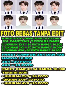 CETAK FOTO MINI ALBUM BEBAS TANPA DI EDIT Biru