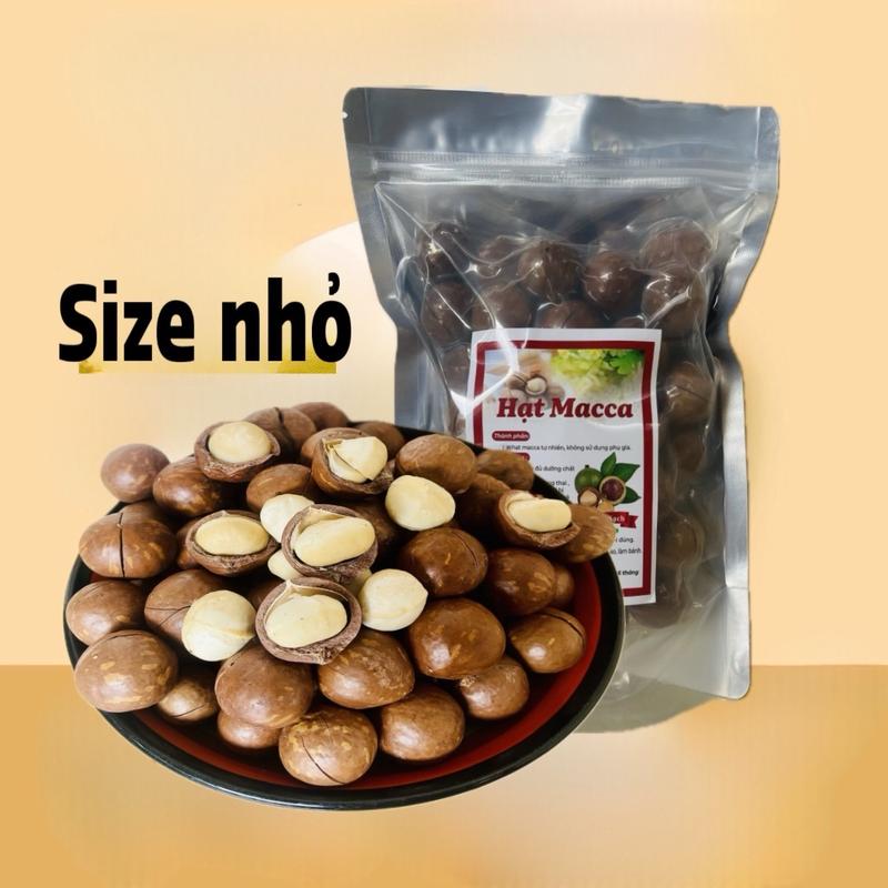  Túi Hạt mắc ca sấy chín size nhỏ còn vỏ  size 2.2-2.4 tầm 70-80 hạt  tổng  trọng lượng túi 500gr  Tiệm nhà Sương Nuts Food Snack Ăn Vặt Thức Ăn 