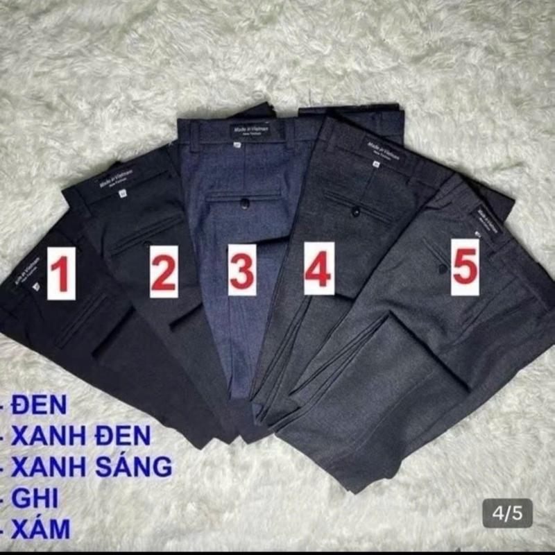 Quần tây nam trung niên ống  đứng thanh lịch Menswear quần vải nam Ong 4