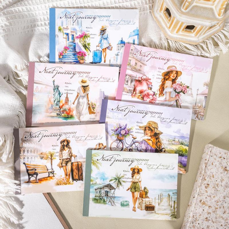 Product Introduction of Romantic Journey Theme Sticker, 10pcs/bag Scrapbooking & Journal Making Diy Decorative Sticker, Sticker Book for Phone Case    Photo Album Decor 0