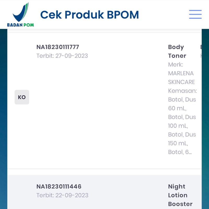 PAKET 2 TONER BADAN MARLENA DNA SALMON BODY TONER MARLENA BPOM 1