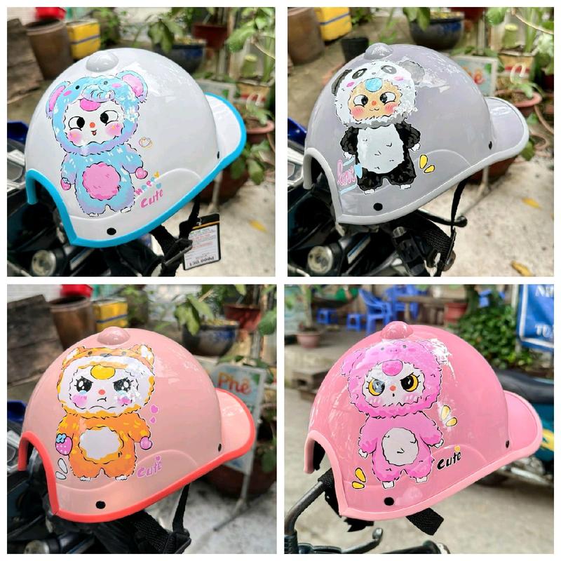 Mũ bảo hiểm  Baby three _ đội nhẹ đầu cam kết hàng như hình _ phù hợp học sinh _ sinh viên