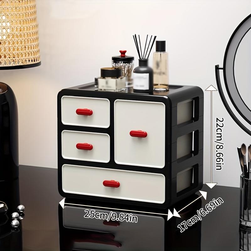 Tabletop storage shelves and drawers, 3/4-tier desk organizer with ...