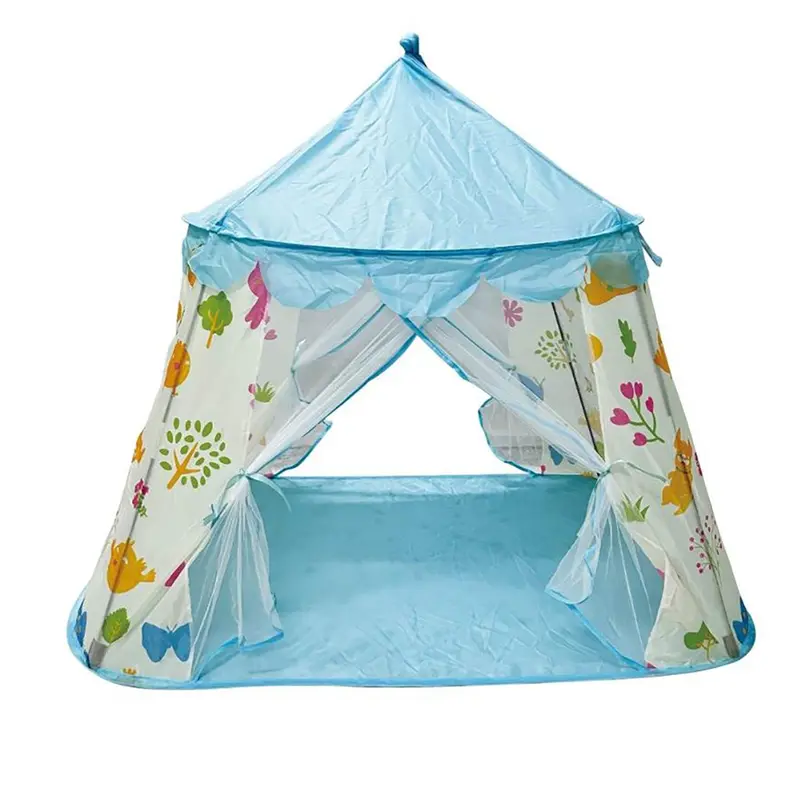 Cartoon Pattern Pop Up Tent, Foldable Princess Play Tent, Indoor Playhouse for Girls, Outdoor Camping Tent, Birthday Gift for Kids 7