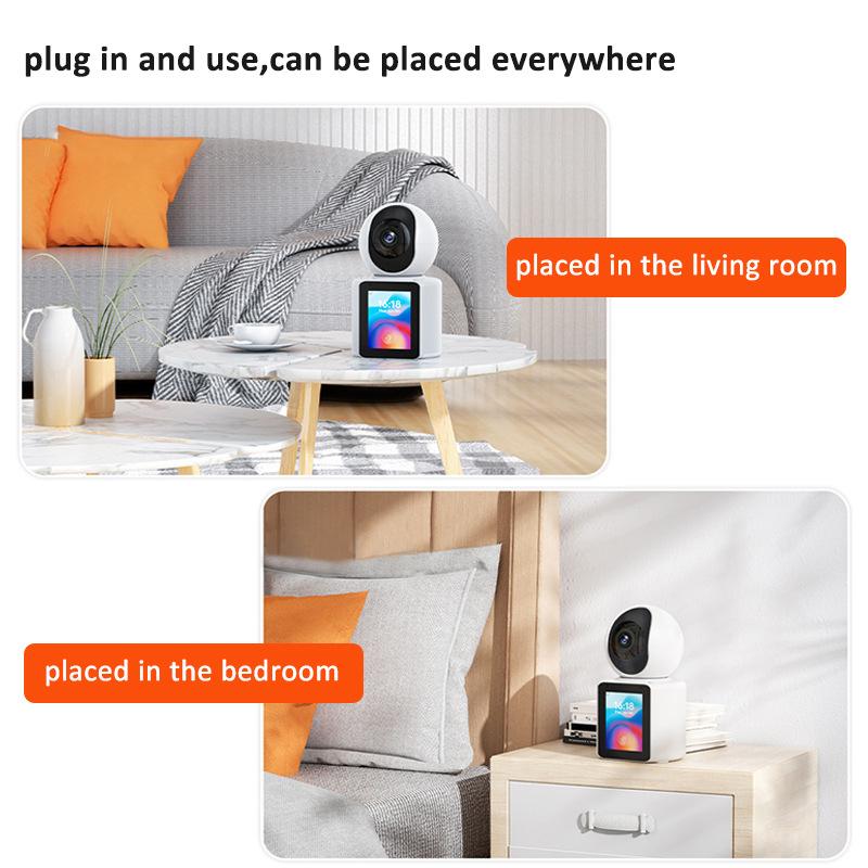Product Introduction of Intelligent surveillance camera visual two-way video call one-click call home baby monitor with screen 11