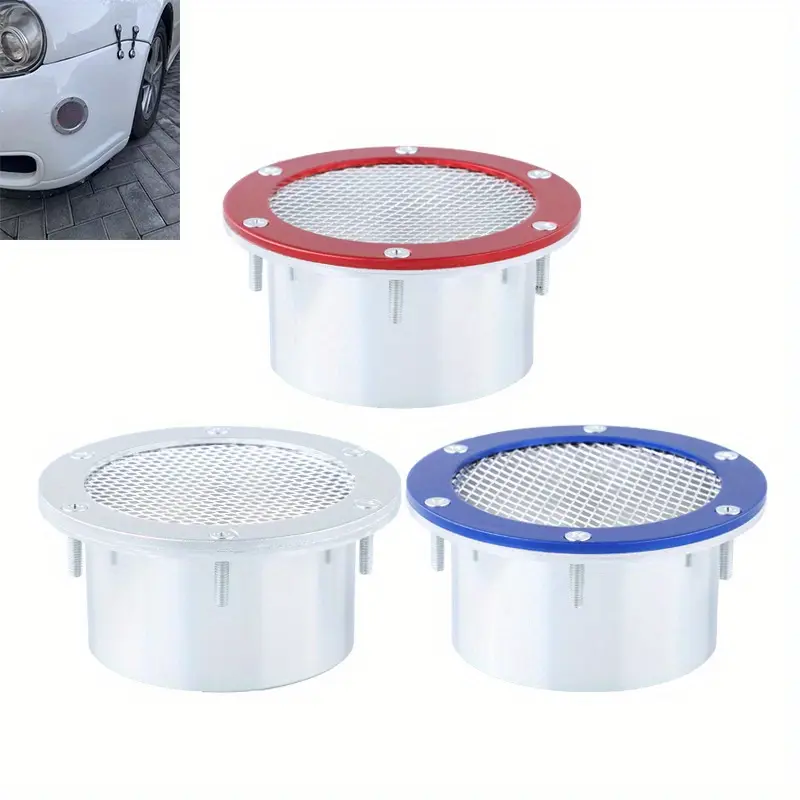 Automotive Modification Universal 76mm Air Inlet Aluminum Alloy Mesh Air Intake Pipe Network Grille Air Outlet Modification Decorative Parts