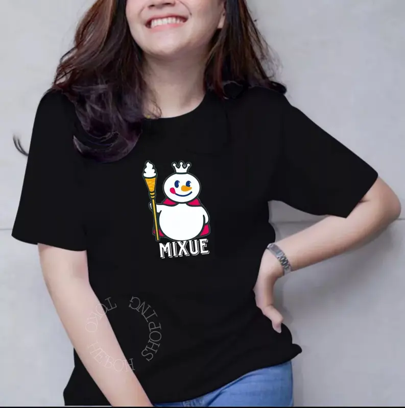 KAOS WANITA MIXUE DISTRO/ATASAN LENGAN PENDEK/BAJU KEKINIAN/TERBARU/LUCU 5