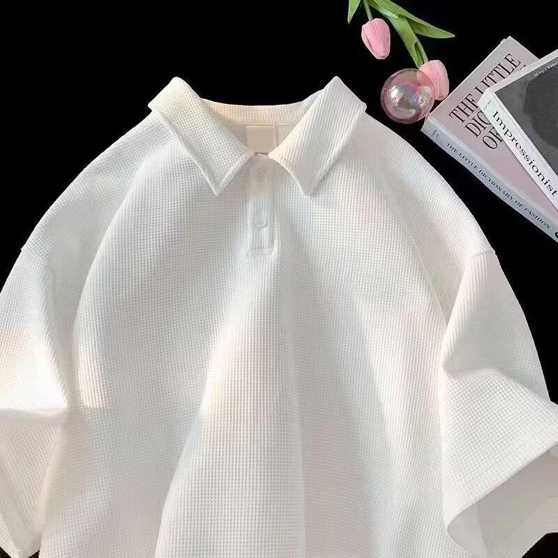 Product Introduction of T-shirt men's short sleeve summer 2024 new solid color loose-fitting large size casual half sleeve T-shirt tops clothes 17