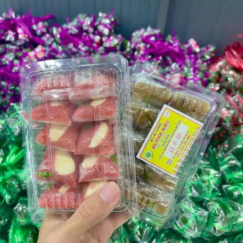 [NEM QUẾ 170G] - Combo 2 hộp nem chua Quế đỏ và nem bì thịt trộn nâu - Đặc Sản Lai Vung - Nem Lai Vung Huỳnh Hậu - Sản phẩm OCOP 3 Sao - 1 hộp 10 cái